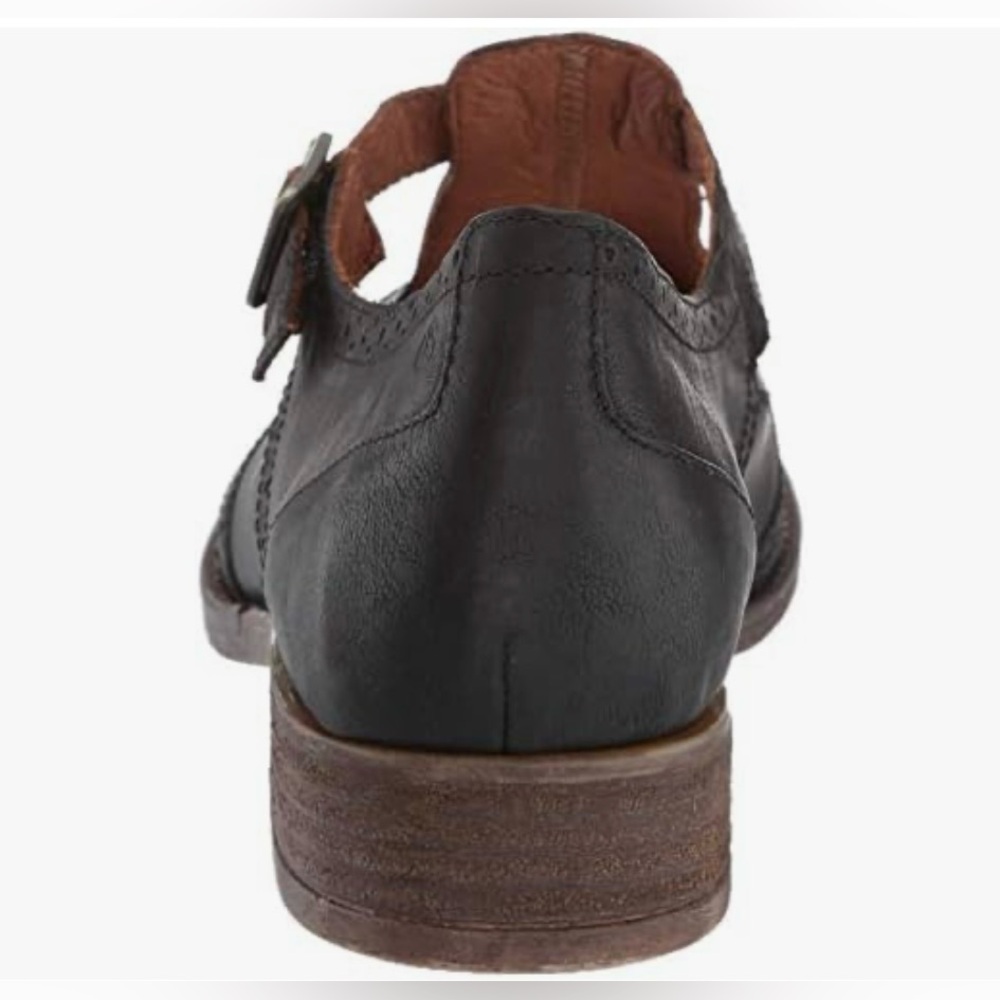 Josef Seibel Black Leather T-Strap Loafers - Picture 9 of 14